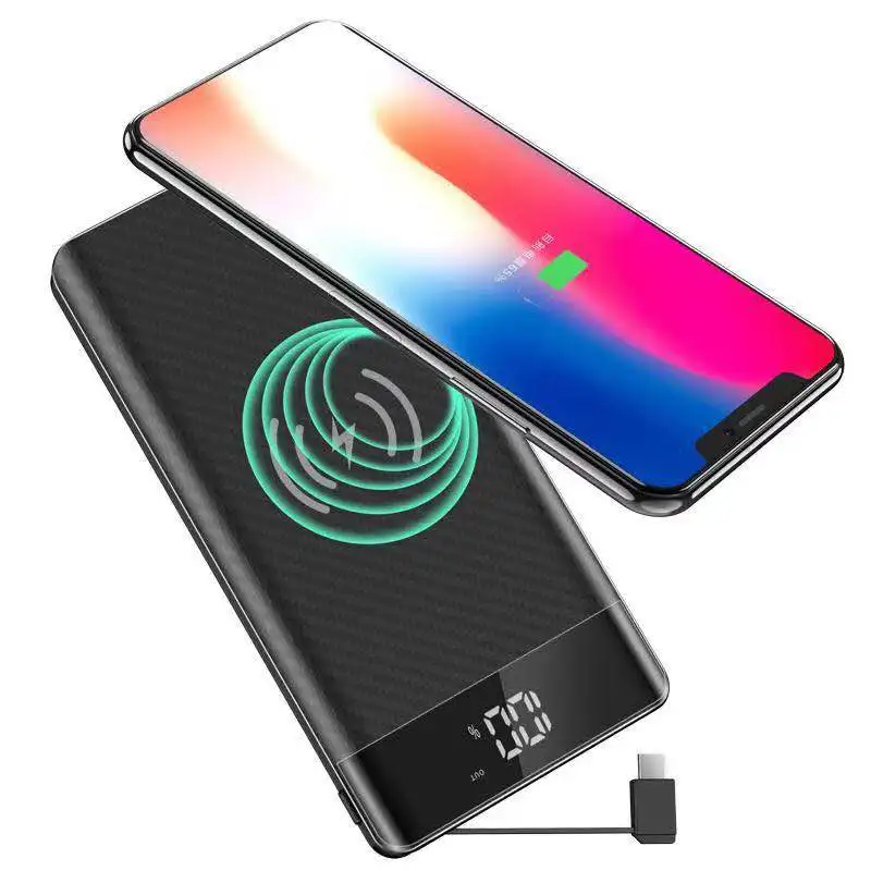 

Qi Wireless Charger Power Bank 20000mAh Portable External Battery Charger PowerBank 20000 mAh for iphone for Samsung s9