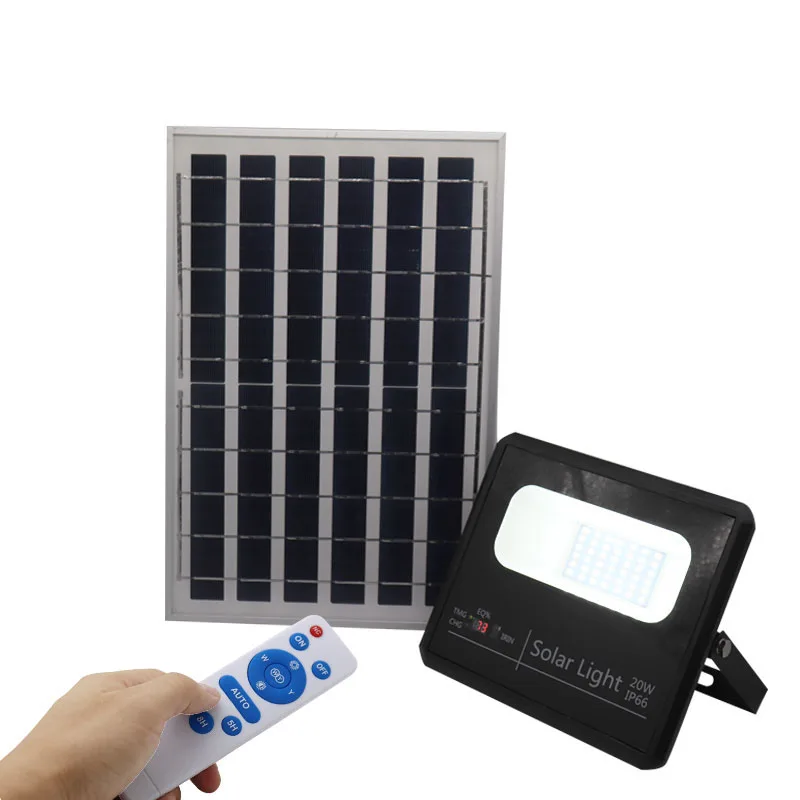 outdoor lighting 40w 60w 100w waterproof energy saving 20w solar powered aluminum ip65 flood light