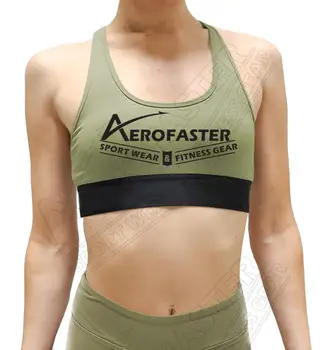 khaki green sports bra