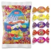 Birtad Soft (Chew) Candy Filled with Fruit Flavor Syrup 1 KG Toffeemix Bag