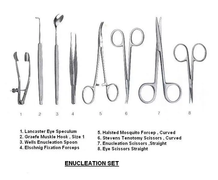 Enucleation Set For Ophthalmic Surgery - Ophthalmic Surgical ...