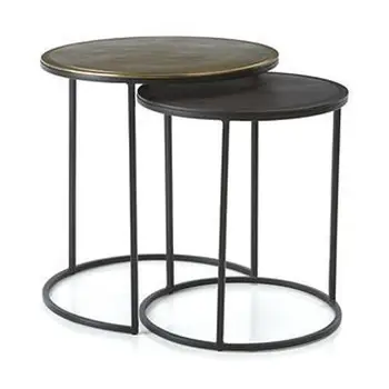 Smeta Approved Factory Set 2 Black Metal Side Table Black Polis Side Table Buy Set 2 Black Metal Side Table Glass Black Polis Side Table Metal Round Side Table Product On Alibaba Com