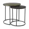 SMETA approved factory SET-2 black-metal side table , Black Polis Side Table