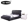 Hotel bedroom set furniture supplier wholesaler tufted leather bed A512
