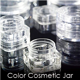 clear color cosmetic jars