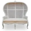 Indonesia Furniture - Jepara Canopy Chair 2 Seats Sofa Furniture with Rattan Basket Back Rest