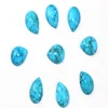 11 Pieces Natural Arizona Turquoise Gemstone Smooth Pear Shape Cabochons