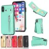 Leather Wallet Case for iPhone 8 Plus for iPhone 7 Plus Magnetic Buckle Zipper Pocket Kickstand Function with Card Holder