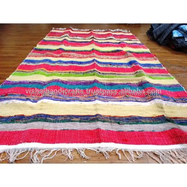 Source Cotton Chindi Rag Rug Floor Mat Recycled Throw Carpet Woven Source Cotton Chindi Rag Rug Floor Mat