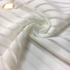 White nylon spandex mono filament stripe jacquard mesh fabric for decoration