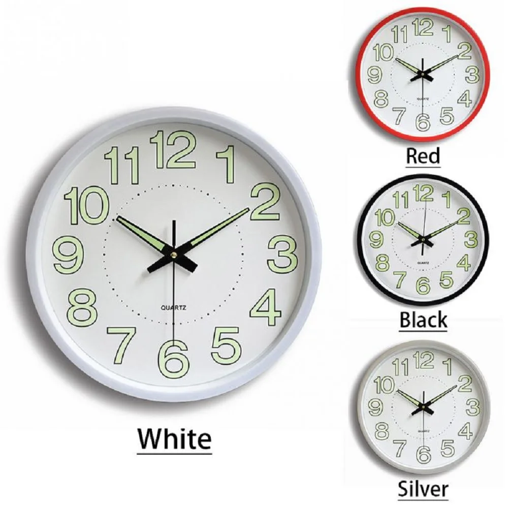 Luminous Wall Clock Glow In Dark Preciser Wall Clock For Mute Living