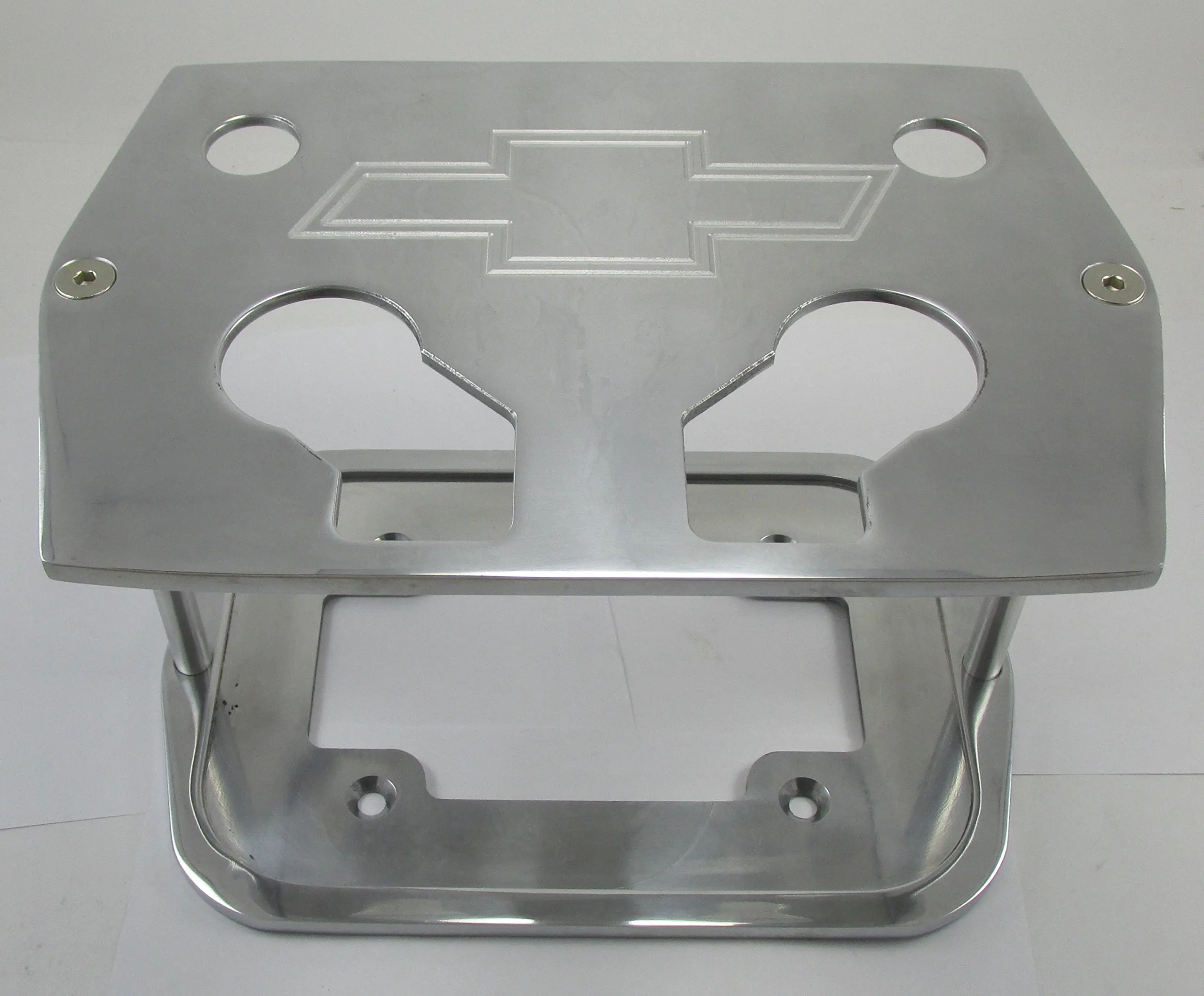 OPTIMA POLISHED BILLET BATTERY HOLD DOWN TRAY GROUP 34 78 RED YELLOW