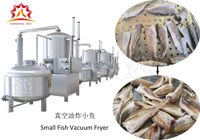 Industrial Small Fish  Meat Shrimp Vacuum Frying Machine