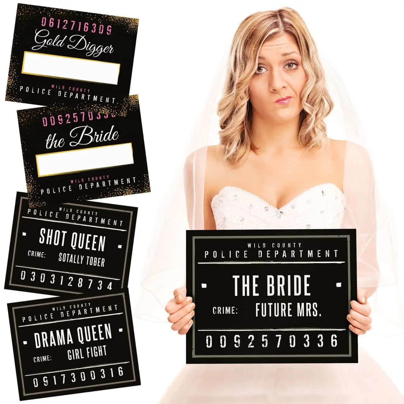 Brings More Fun to a... Bachelorette Party Mugshot Signs - For Girls Night ...