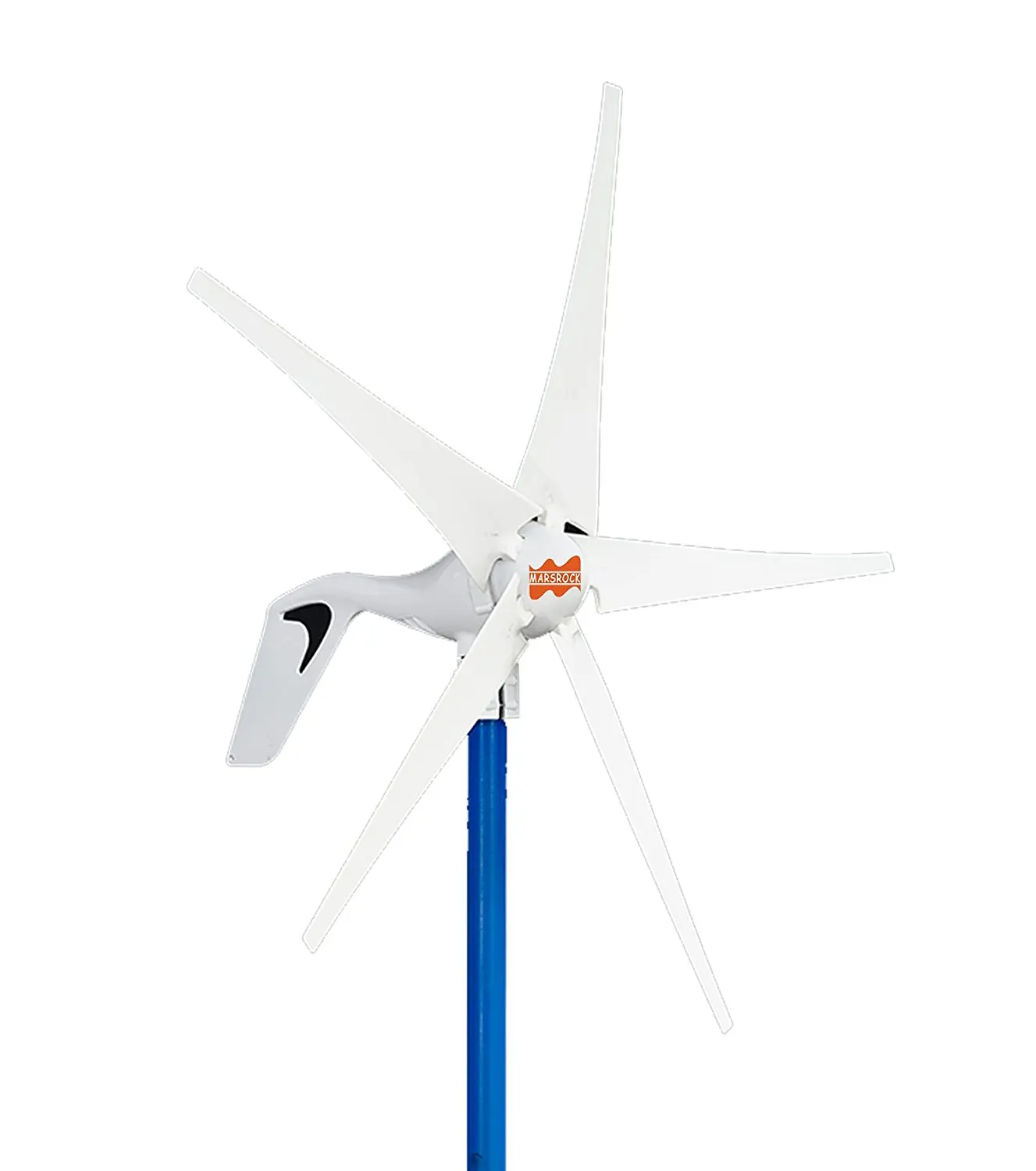 MarsRock Mini Wind Turbine DC 12V or 24V 5 Blades 400W 300W Wind Turbine Generator with built-in Rectifier module , 2M/S Start Wind Speed (400W)