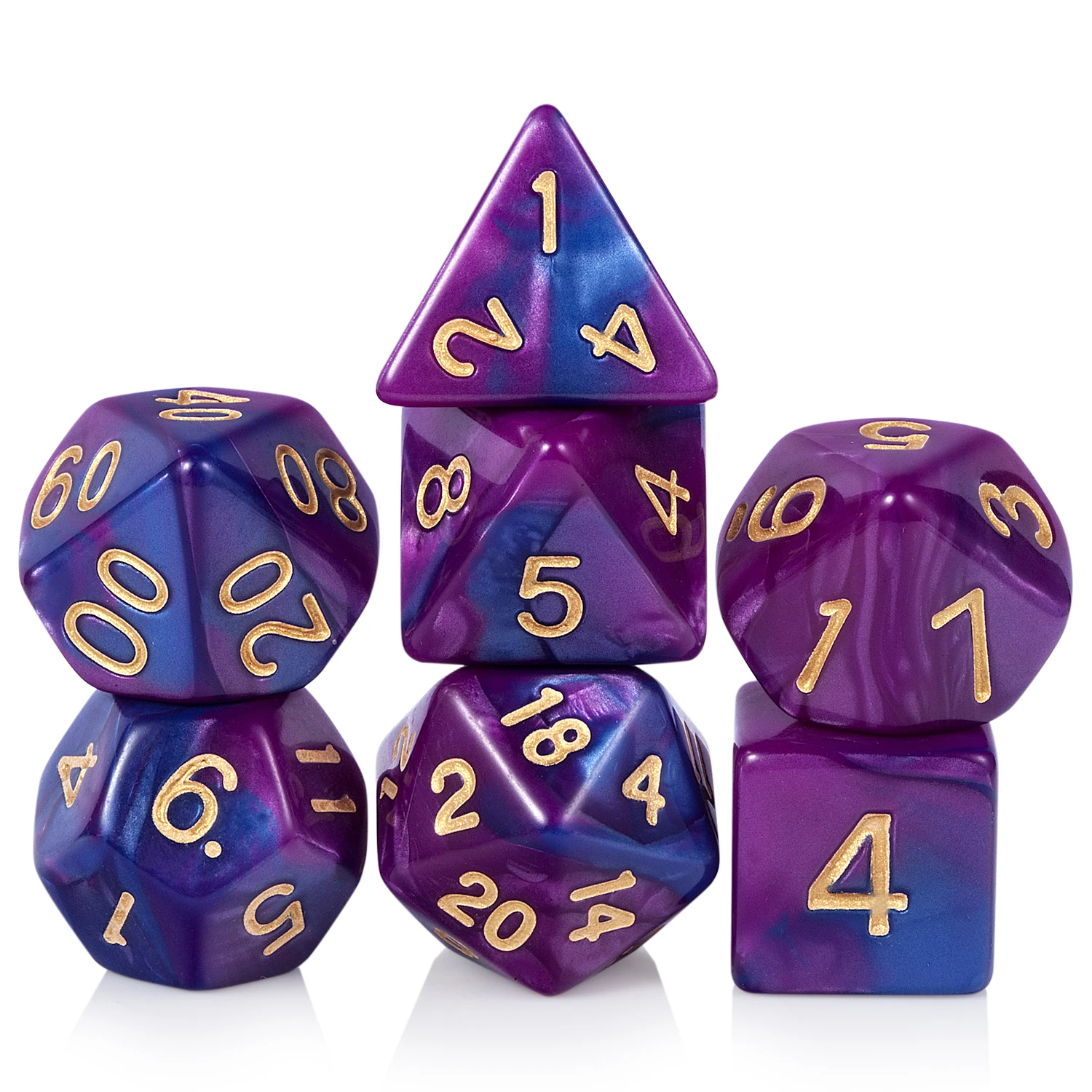 

Custom DND Dice d4 d6 d8 d10 d12 d20 d% Factory wholesale Acrylic polyhedral Dice Set for Board Game