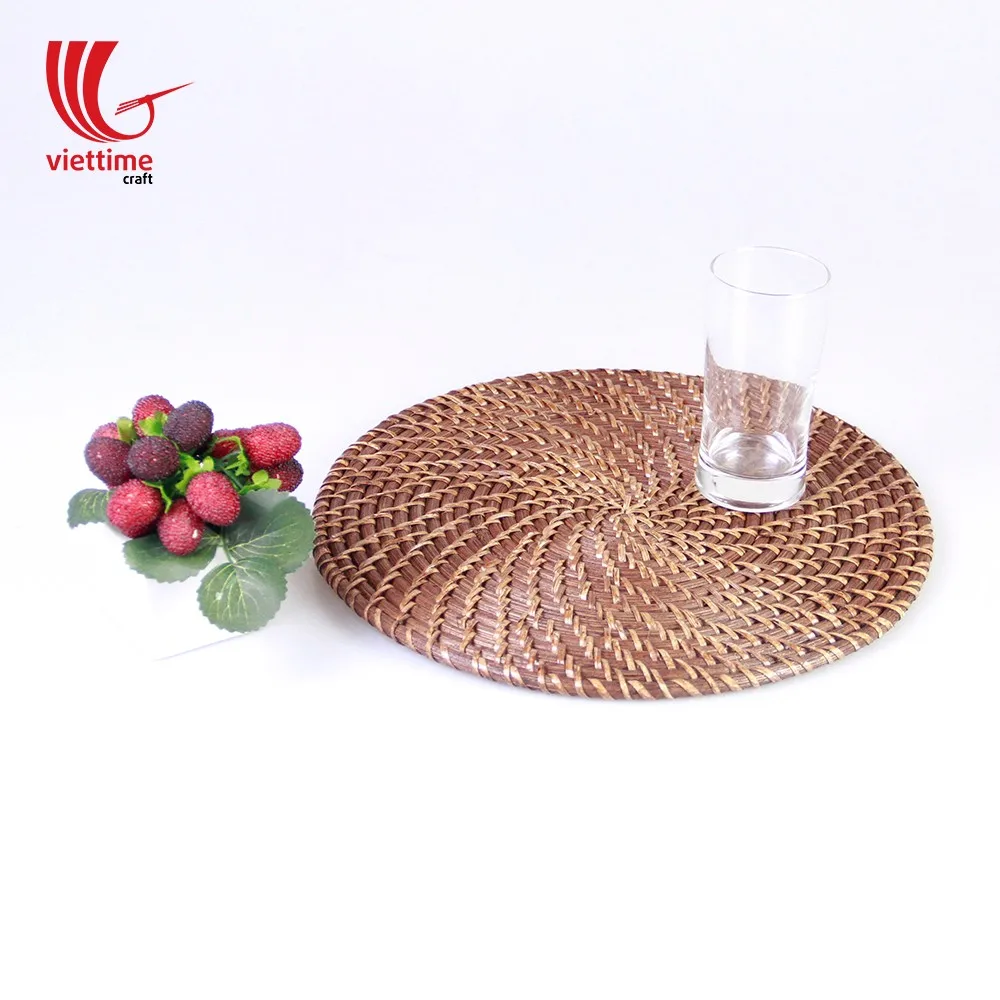 Dark Brown Wicker Charger Made From Natural Rattan Wholesale/woven