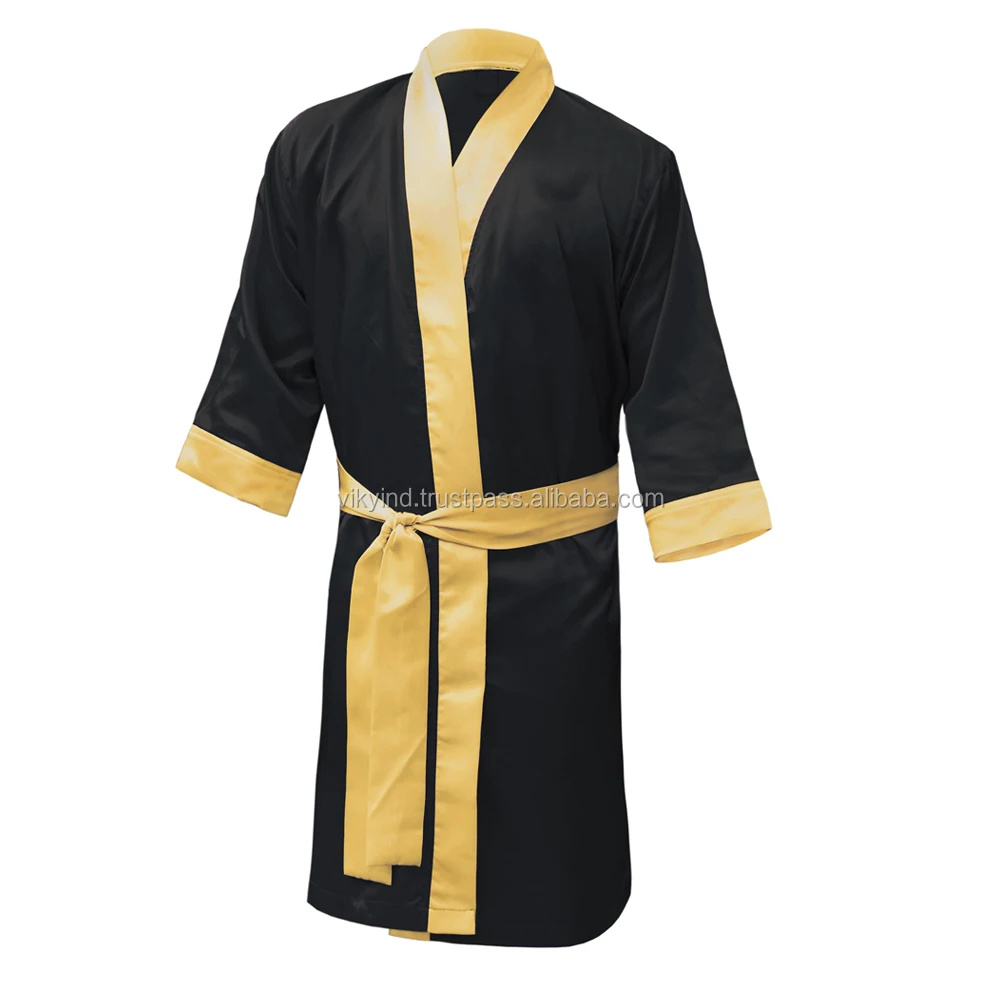 Boxing Gown Satin Martial Arts Kickboxing Fighter Custom Silk Robes