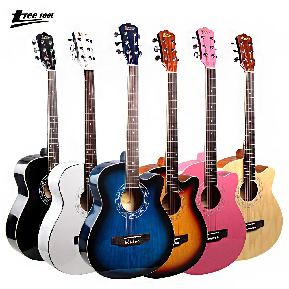 

Linden Top  cheap price colorful acoustic guitar