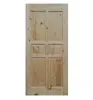 6 panel knotty pine interior entrance solid wooden door