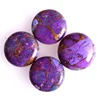 10mm Reconstructed Purple Copper Turquoise Round Cabochon Loose Gemstones