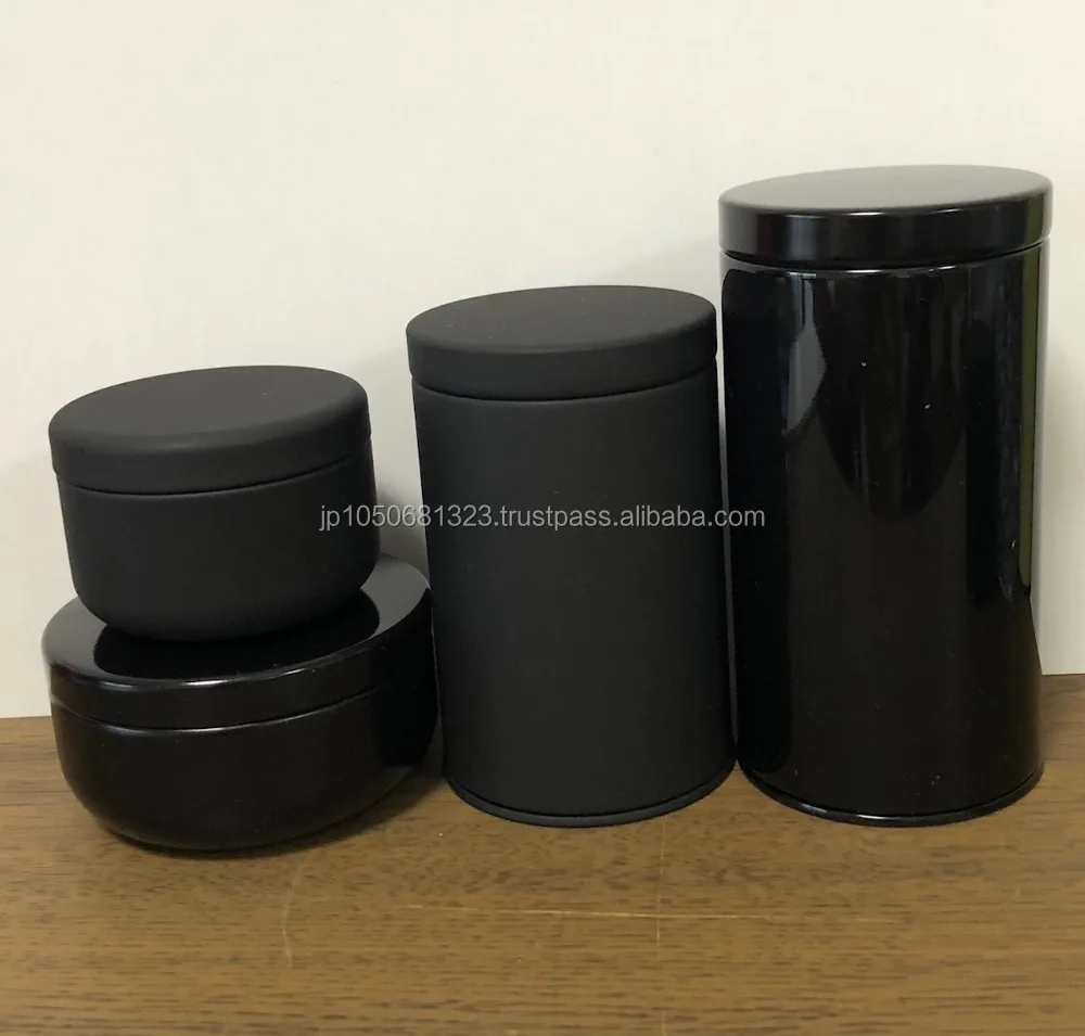Round Metal Tin Can With Many Different Matte Tea Canister Buy