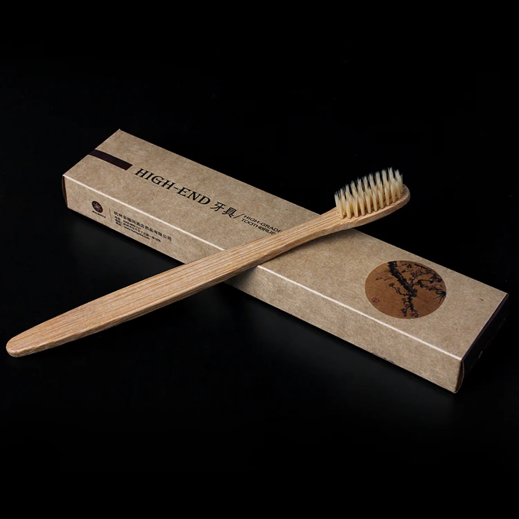 

Personalized Private Label Eco Soft Charcoal Bristle Bamboo Toothbrush, Nature color