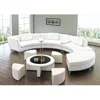 Roller Off White Leather Round Corner Sofa for Hotel Lounge and Club SL901