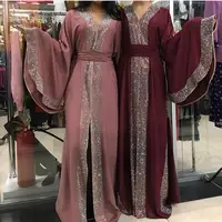 

New Modest Women Abaya Muslim Dresses wholesale woman Islamic opening abaya dubai style abaya