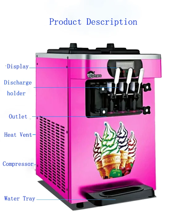 High quality rainbow ice cream machine