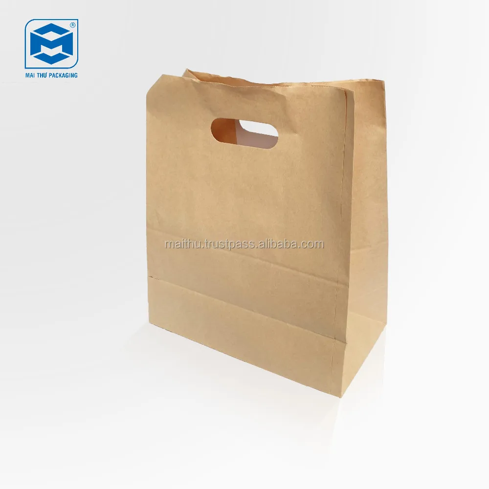 Die Cut Handle Brown Kraft Paper Gift Bag Buy Gift Shopping Bag,Die