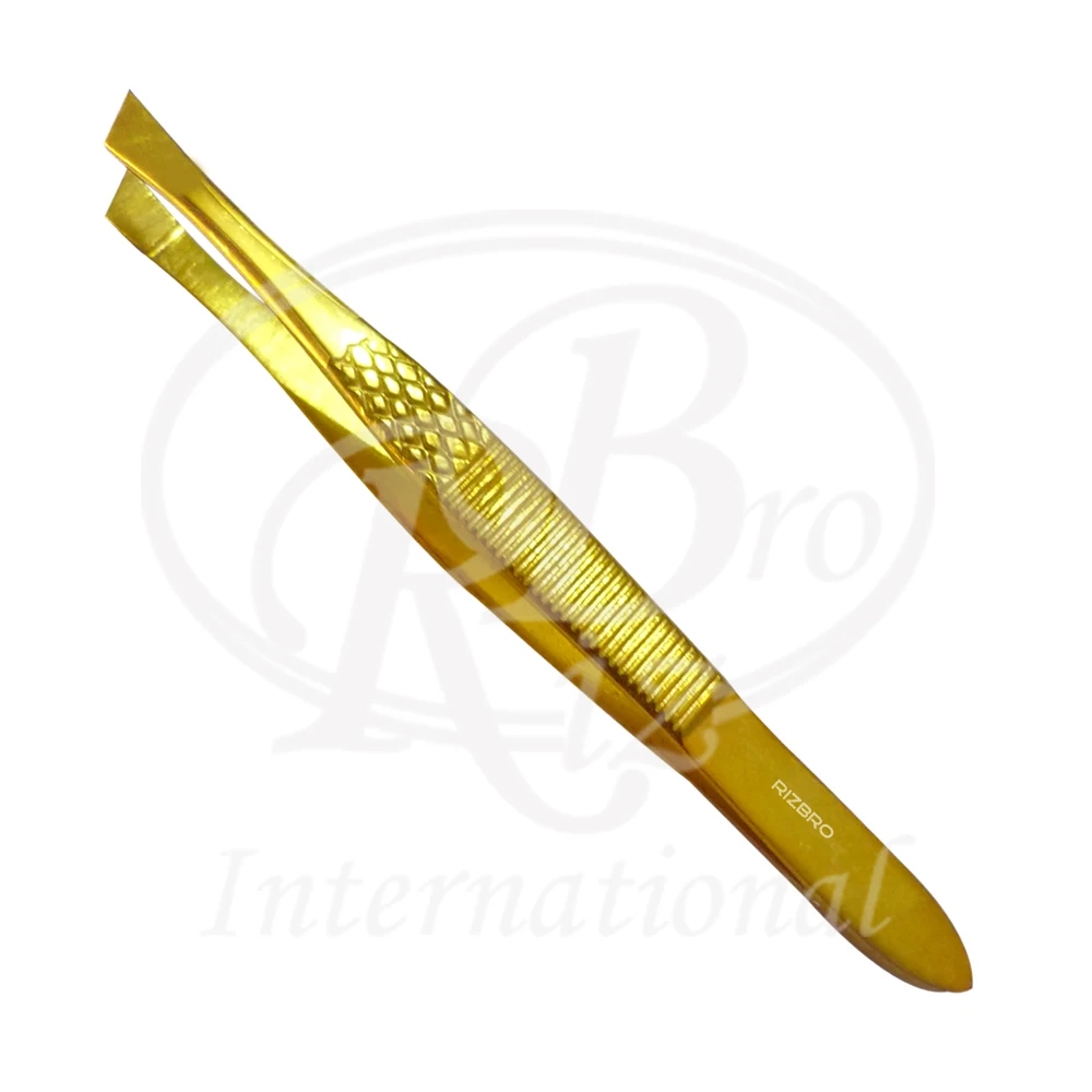 
Eye Brow Tweezers Gold Plated 