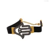 Pave Diamond Hamsa Evil Eye Leather Bracelet in Silver Jewelry