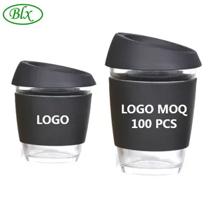 Custom No Minimum 8 oz / 227 ml And 12 oz / 350 ml Keep Mug Personalised Travel Safe Pyrex Reusable Coffee Cup with Fda EU