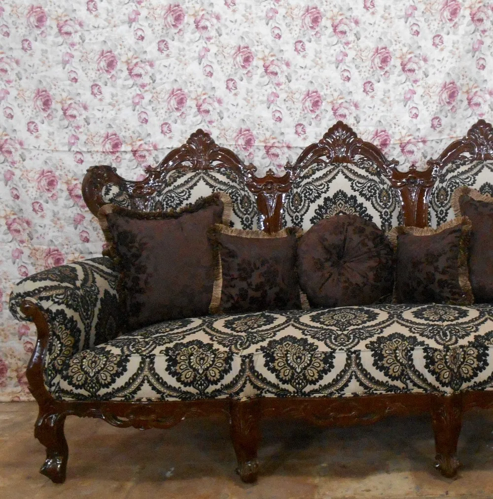 Living Room Teak Sofas With Antique Carving Furniture Style Buy Living Room Sofas Furniture