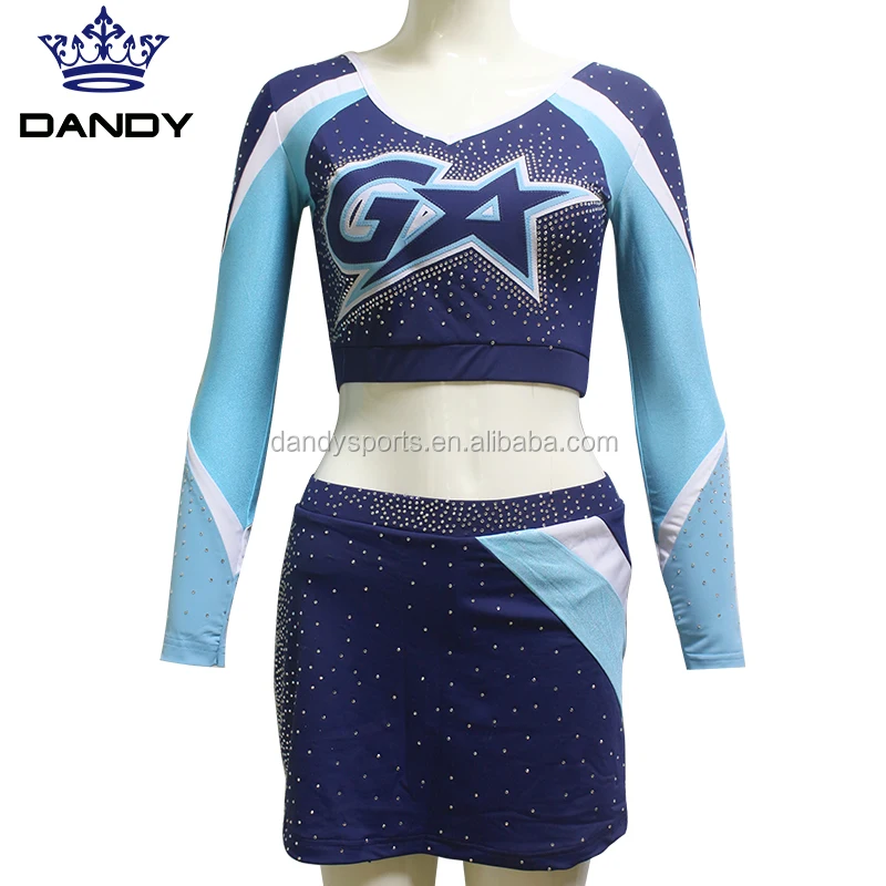 Custom Allstar Cheerleading Uniforms,Rhinestone Cheer Uniforms For Cheer And Dance Buy Cheer