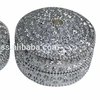 ROUND SHAPE ETHNIC GLITTER WORK JEWELRY BOXES LAC ITEM SILVER