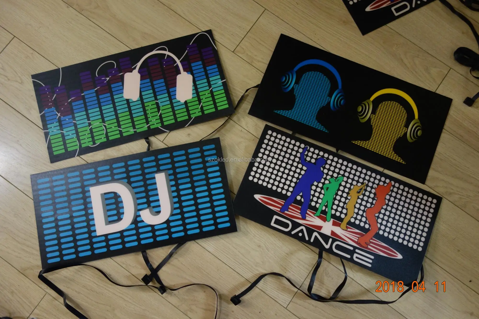 El Sound Activated Equalizer Glow Flash Panel Multi Color Light Music