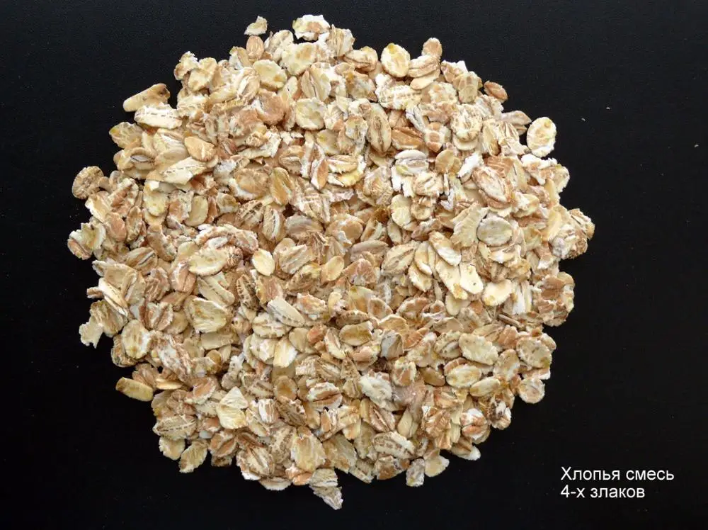 
instant natural flakes and groats from oat, corn, barley, wheat 