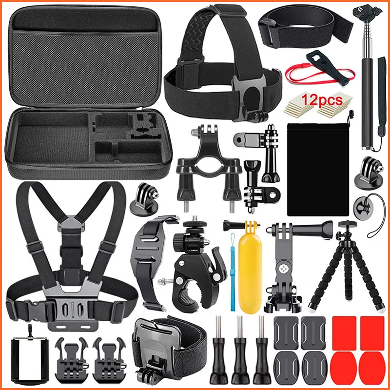 

Wholesale cheap price 35 in 1 camera accessories sets/kits for all gopro hero cameras accessories, Black