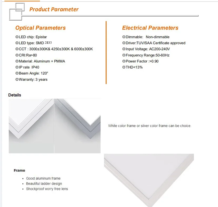 High Brightness LED Panel light Square Panel Lights Ceiling Recessed Lamps AC85-265V With Adapter