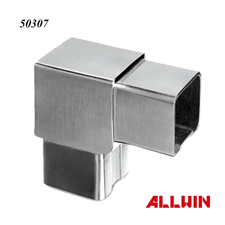 Stainless Steel Square Tube Connector Flush Elbow