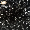 120gsm polyester 50D silver ribbon stretch foil printing spandex jersey fabric