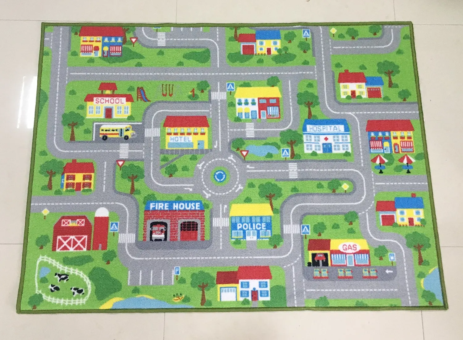 Rugs Carpets 51 X 75 City Street Map Kids Rug With Roads Kids Rug Play