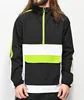 High quality Wholesale mens windbreaker down jacket/Black & White yellow Anorak Jacket