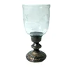 Crackle Glass Hurricane Candle Lamp