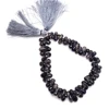 Natural semi-precious stone iolite briolette micro faceted drops gemstone beads