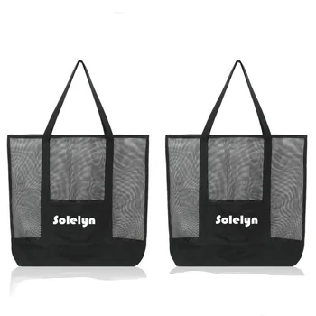 black mesh shopping bag