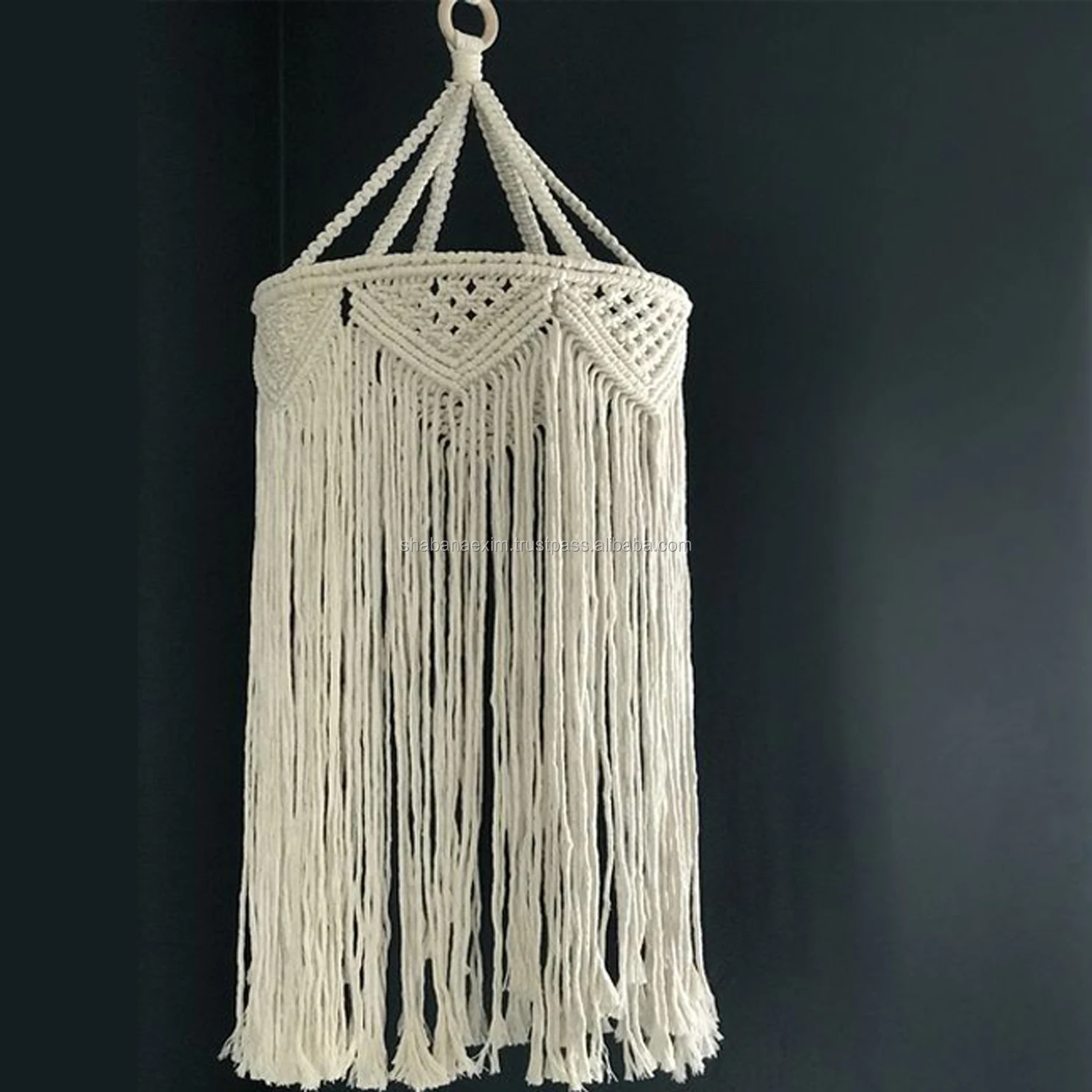 装饰挂圣诞节新设计 macrame 棉绳灯罩