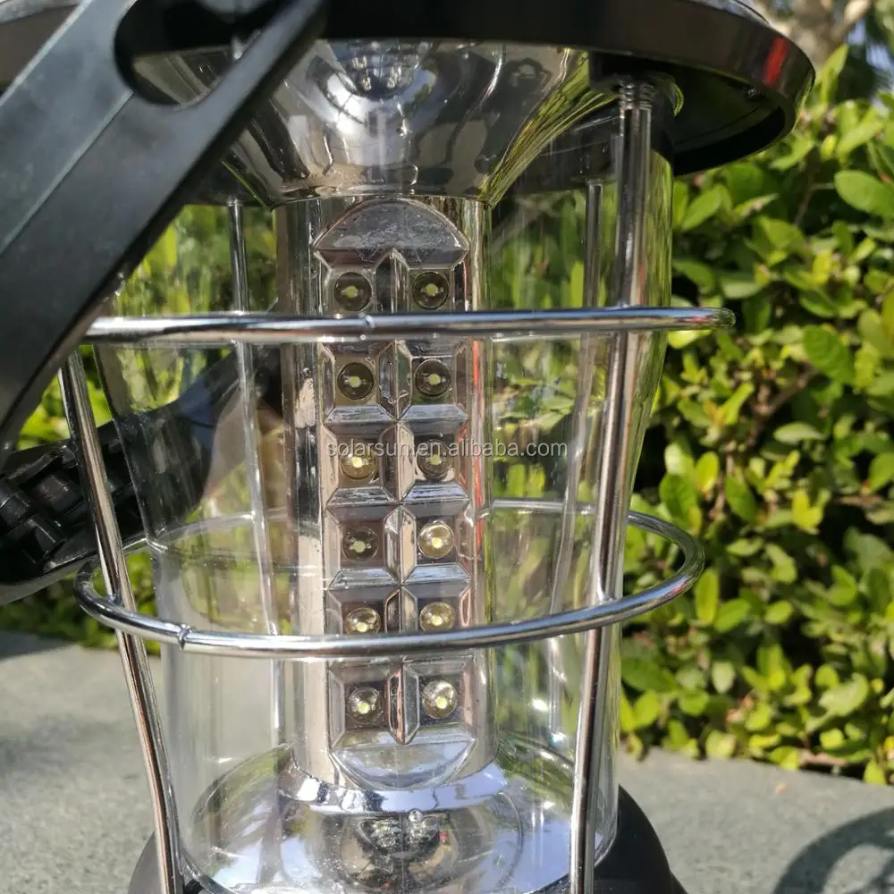 Outdoor Camping Vintage Horse Light 36LED Solar USB Charging Manual Camping Light Tent Hook Light